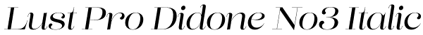 Lust Pro Didone No3 Italic Font