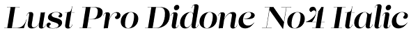 Lust Pro Didone No4 Italic Font