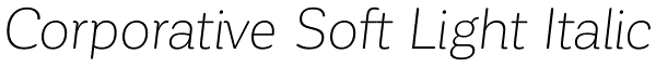 Corporative Soft Light Italic Font