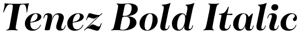 Tenez Bold Italic Font