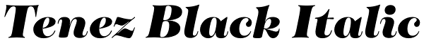 Tenez Black Italic Font