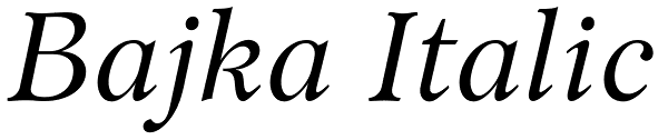 Bajka Italic Font