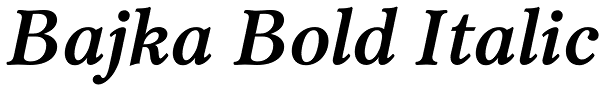 Bajka Bold Italic Font