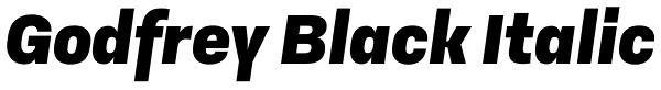 Godfrey Black Italic Font