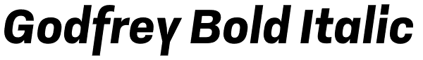 Godfrey Bold Italic Font