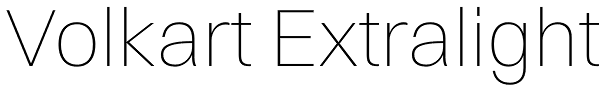 Volkart Extralight Font