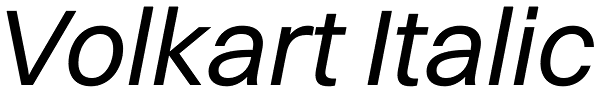 Volkart Italic Font