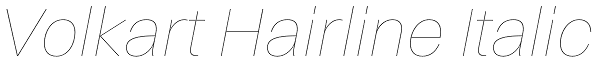 Volkart Hairline Italic Font