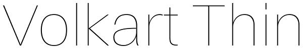 Volkart Thin Font