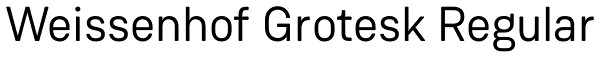 Weissenhof Grotesk Regular Font