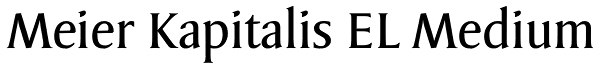 Meier Kapitalis EL Medium Font