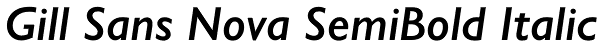 Gill Sans Nova SemiBold Italic Font