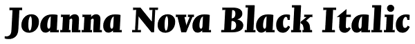 Joanna Nova Black Italic Font