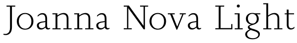 Joanna Nova Light Font