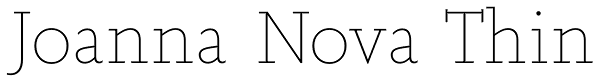 Joanna Nova Thin Font