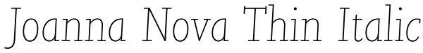 Joanna Nova Thin Italic Font