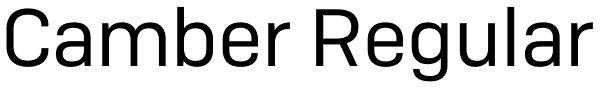 Camber Regular Font