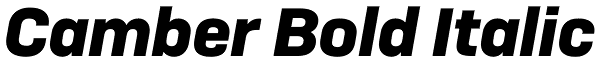 Camber Bold Italic Font