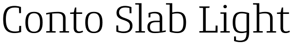 Conto Slab Light Font