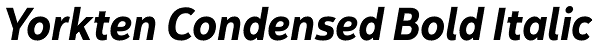 Yorkten Condensed Bold Italic Font