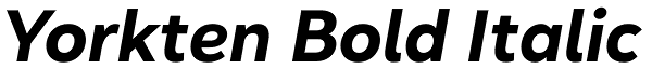 Yorkten Bold Italic Font