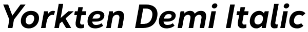 Yorkten Demi Italic Font