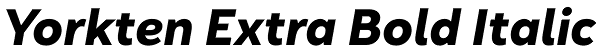 Yorkten Extra Bold Italic Font