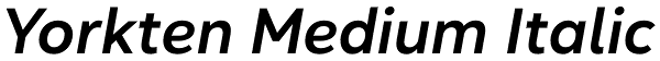 Yorkten Medium Italic Font