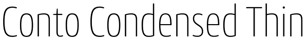 Conto Condensed Thin Font