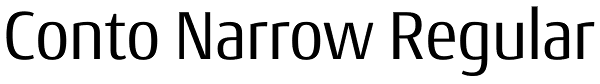 Conto Narrow Regular Font