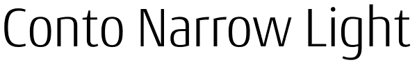 Conto Narrow Light Font