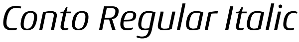 Conto Regular Italic Font