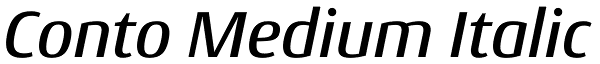 Conto Medium Italic Font