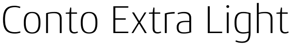 Conto Extra Light Font