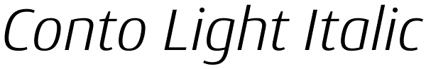 Conto Light Italic Font