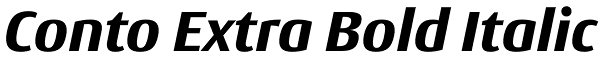 Conto Extra Bold Italic Font