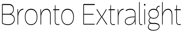 Bronto Extralight Font