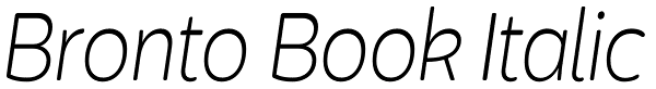Bronto Book Italic Font