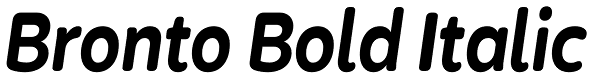 Bronto Bold Italic Font