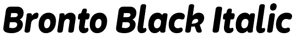 Bronto Black Italic Font