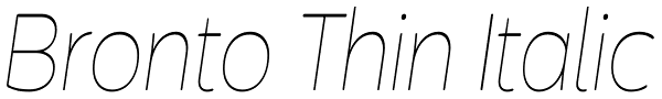 Bronto Thin Italic Font