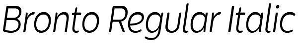Bronto Regular Italic Font