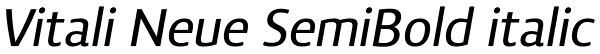 Vitali Neue SemiBold italic Font