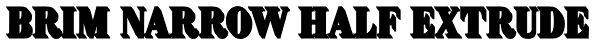 Brim Narrow Half Extrude Font