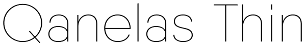 Qanelas Thin Font