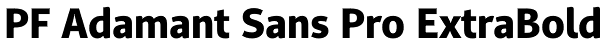 PF Adamant Sans Pro ExtraBold Font