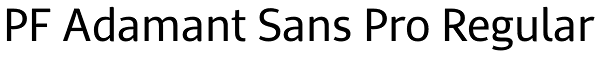 PF Adamant Sans Pro Regular Font