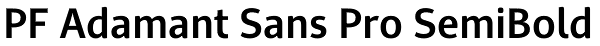 PF Adamant Sans Pro SemiBold Font