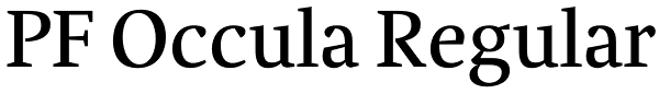 PF Occula Regular Font