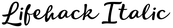 Lifehack Italic Font